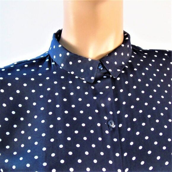 Zara Trafaluc Polka Dot Long Sleeve Shirt - Picture 4 of 9